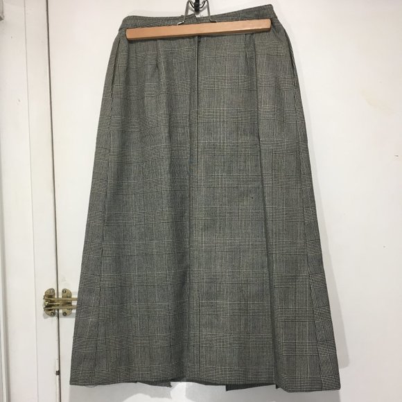 VINTAGE PORTS INTERNATIONAL WOOL PLAID PLEATED SKIRTS SIZE 6 - Picture 5 of 11